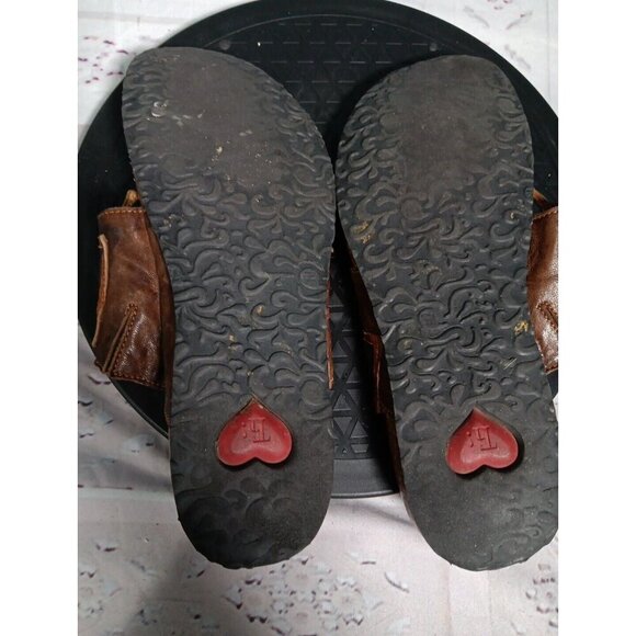 THINK Julia Womens Size 41 Thong Sandals Mosaic Geometric Slides Corkbed Leather - Picture 13 of 13